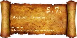 Stötzer Tivadar névjegykártya