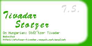 tivadar stotzer business card